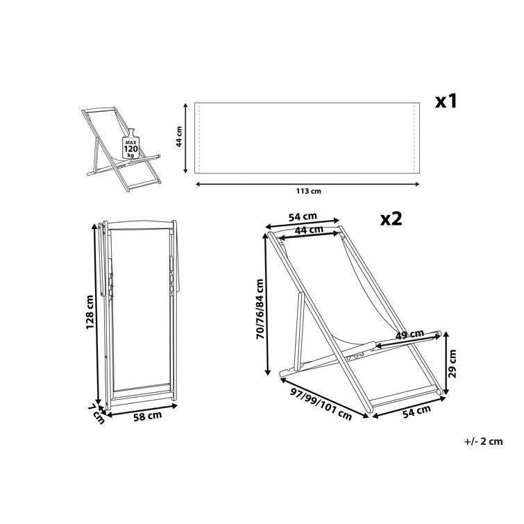 Ebern Designs Elisaul Folding Deck Chair Wayfair.co.uk